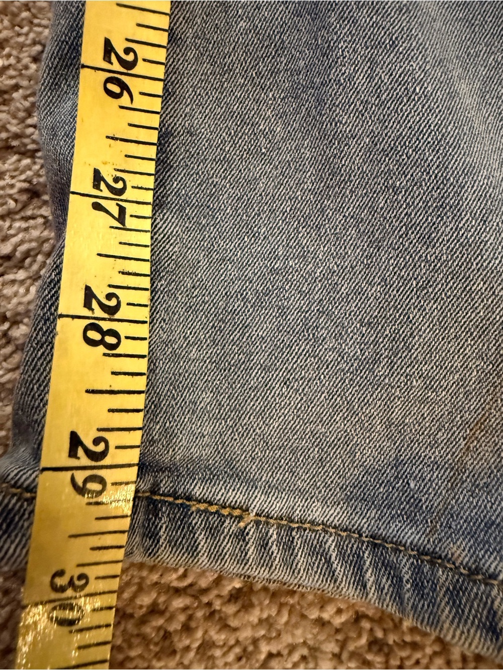 Unk Women's Straight Leg Jeans - Light Blue Washed Denim - Picture 6 of 6